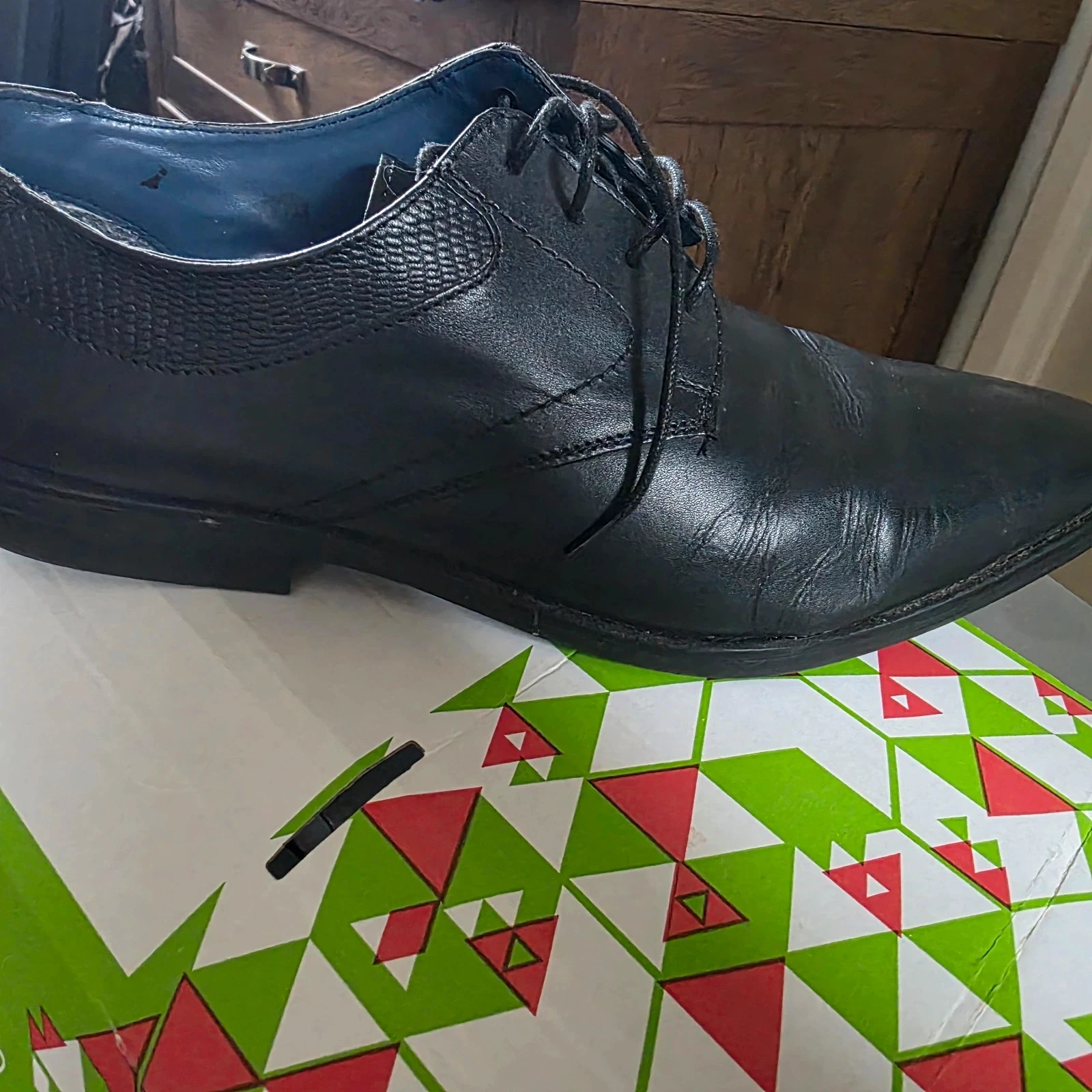 Chaussures de robe en cuir classique Van Beers - Cuir noir - Taille 44 (Excellent état – photo 3